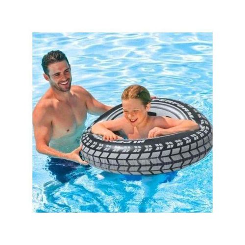 Bouée Gonflable en Forme de Roue – 90 cm pour Piscine et Mer