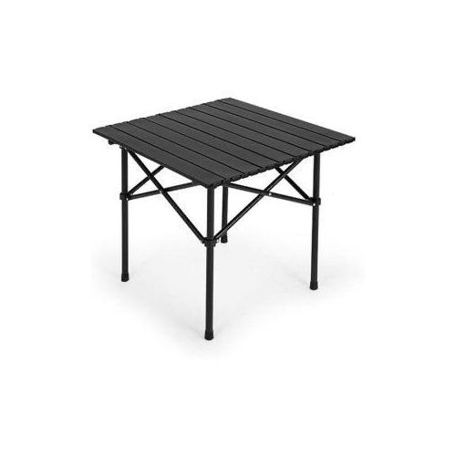 Table pliable de plage- piscine-pique-nique - polyvalente en alluminum et bois 1 er choix avec housse de portage mesures 51x53x50 cm couleur noir rsistante 1 choix alluminum resistant inoxydable et plateau en bois