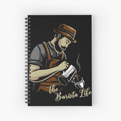 Coffee Shop The Barista Life Spiral Notebook Bloc note