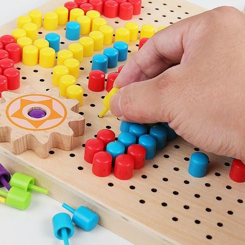 Jouet éducatif en bois créative mosaïque