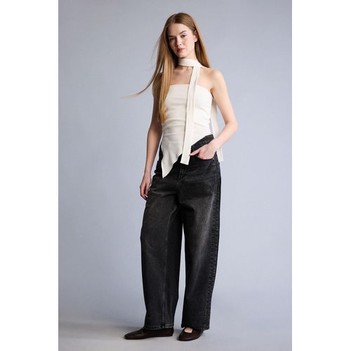 Pantalon Coupe baggy Femme Noir