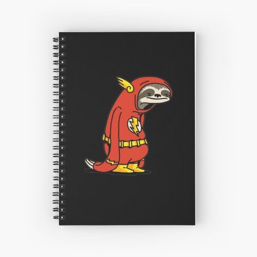 Flash Sloth Funny Superhero Spiral Notebook Bloc note