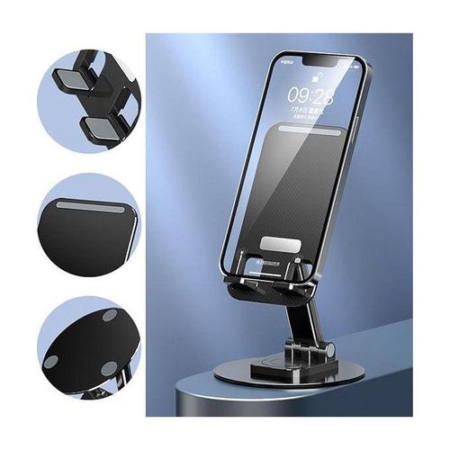 Support Mobile Pliable et Rotatif - Aluminium Multi-Angles et Rglable pour Tlphones et Tablettes