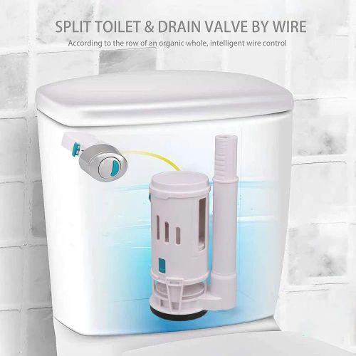 Mécanisme de Toilette Complet avec Flotteur et Bouton Poussoir Entrée dEau par le Bas Installation Facile Économie dEau