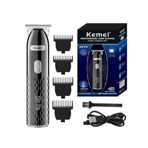 Tondeuse professionnel a cheveux KM-5038 USB rechargeable 4 vitesses efficace