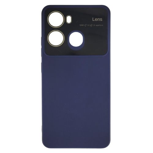 Pochette silicone Protege Lens caméra pour itel P40 Bleu marine