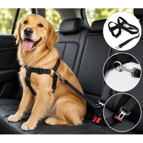Ceinture de Sécurité pour Chien avec Ceinture de Voiture Réglable