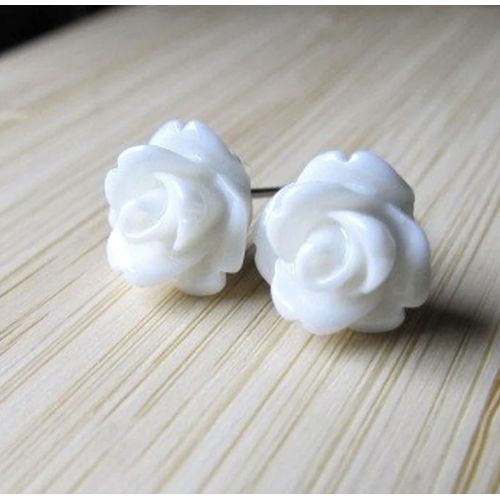 Boucles d'oreilles fleur minimaliste piercing romantique chic femme cadeau cristal earrings