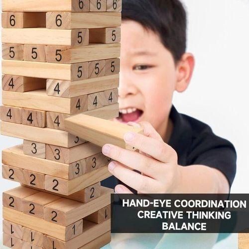 jeu de sol empilable en blocs de bois pour adultes et enfants