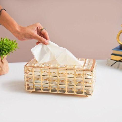 Boîte à Mouchoirs, Boîte de Rangement de Serviettes de Luxe pour Distributeur de Mouchoirs