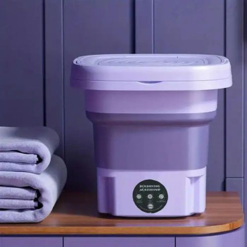 Mini Machine à Laver Portable Pliable – Lave-Linge Compact de Voyage et Camping, Gain de Place, Lessive Rapide Petites Pièces de Linge