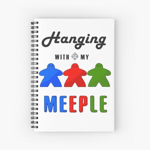 Hanging With My Meeple Spiral Notebook Bloc note