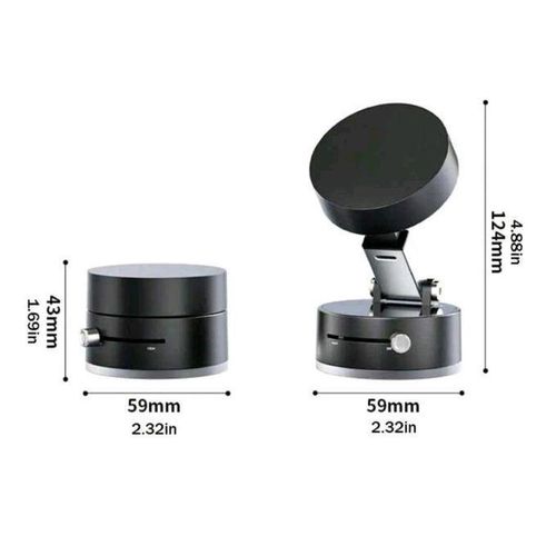حامل هاتف مغناطيسي مزدوج الوجهين مع كوب شفط – حامل متعدد الوظائف قابل للطي مع تثبيت بالشفط