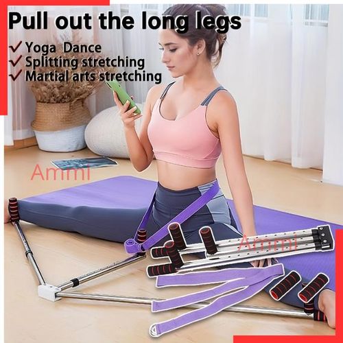 Appareil d'étirement des jambes à 3 barres pour grands écarts, Machine de stretching et de souplesse ,Étireur de Jambes à Trois Barres, Civière de jambe réglable, Étire-jambes de yoga