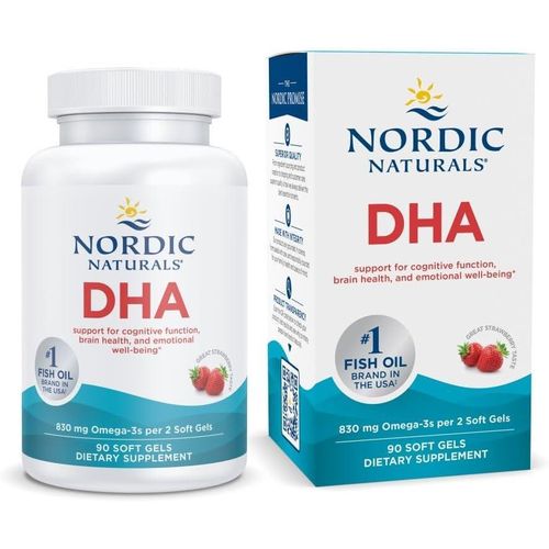 DHA, Fraise, 90 capsules à enveloppe molle