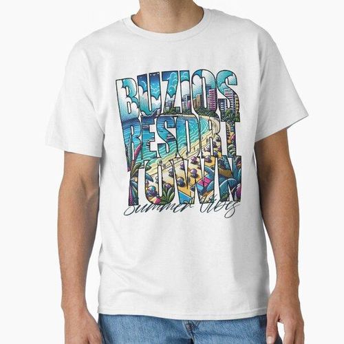 Brazil's Buzios resort town Beach Tee, Sun Sea Sand Summer Vibes Shirt, Tropical Travel Graphic, Coastal Adventure Souvenir, it's holiday time, out of school, and time for family travel Oversized T-Shirt avec design personnalisé