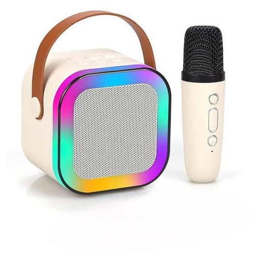 Haut-Parleur de Karaoké Sans Fil SODO SD02, Portable pour l'Extérieur et la Maison, Bluetooth, Lumières Colorées, Système de Son avec Microphone