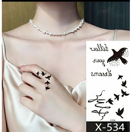 Tatouage oiseaux étanche autocollants sexy corporel pour femmes