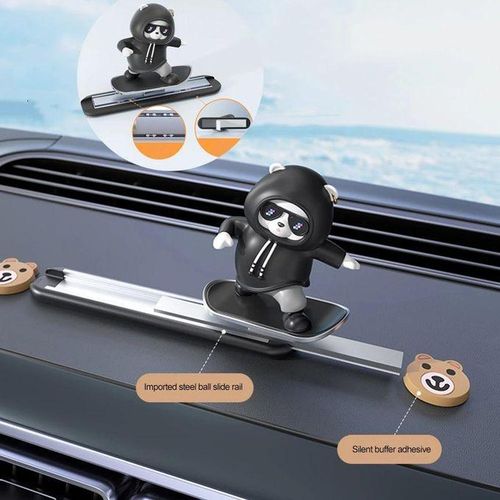 Divertida decoracin de coche con diseo de oso patinador adorno para el interior del coche con un tema de patineta