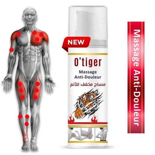 Crème O'Tiger Massage Anti-Douleur - Crème de soulagement des articulations musculaires pommade de Massage du corps pour épaule dos cou coude genou, au Dos, au Cou, au Coude, au Genou, à la Cheville, à la Taille et aux Disques Cervicaux.