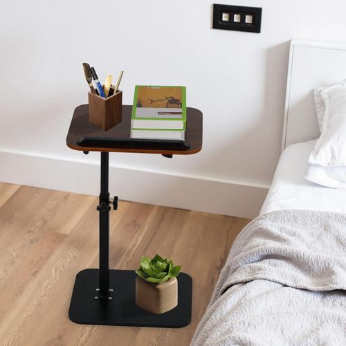 Table d’Appoint Réglable en Hauteur – Table Multifonctionnelle pour Lit, Canapé et Bureau