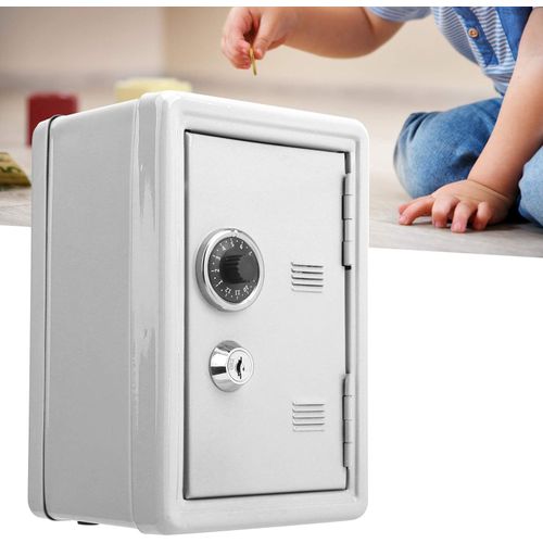 صندوق نقود مع قفل مفتاح، خزنة صغيرة، حصالة معدنية قابلة للقفل Caisse Avec Serrure à Clé, Mini Coffre-fort, Tirelire Verrouillable En Métal