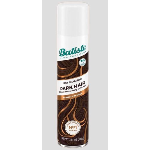 Shampooing Sec sans Rinçage, Coloré sans résidus blanc pour cheveux bruns à foncés 200 ml Sans Sulfates ni Silicones