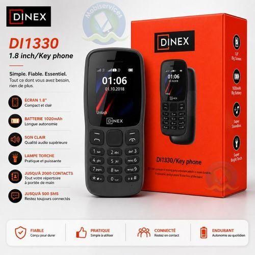 Téléphone DI1330 – Double SIM – Batterie 1020mAh – Écran 1,8