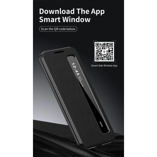 Coque/Etui de luxe en cuir APP pour Samsung Galaxy S26 Ultra avec fenêtre latérale intelligente