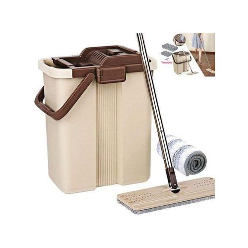 Serpillière avec seau auto-essorant – Nettoyage pratique et sans effort.