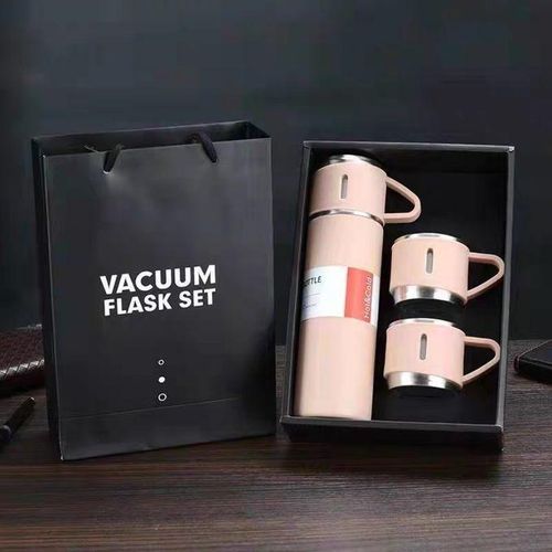 Thermos - Charleston - 500ml - Acier inoxydable - 3 tasses - Isolation sous vide