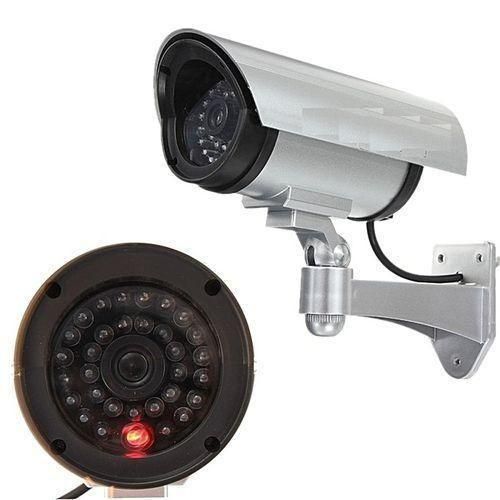Fausse Caméra de Surveillance CCTV avec Lumière LED Clignotante – Facteur Dissuasion – Installation Intérieure et Extérieure