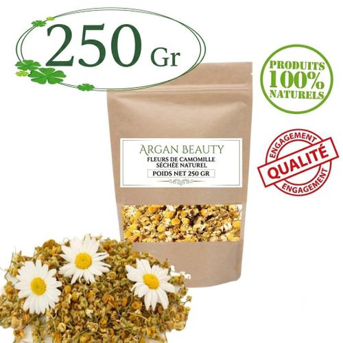 Camomille Séchée Pure - Éclaircissant Capillaire, Soin Apaisant Peau & Tisane - 250 g