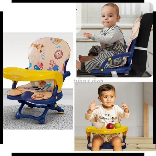 Chaise Haute Bébé Pliable avec Plateau Amovible – Siège Repas Bébé avec Dossier Confortable et Repose-Pieds