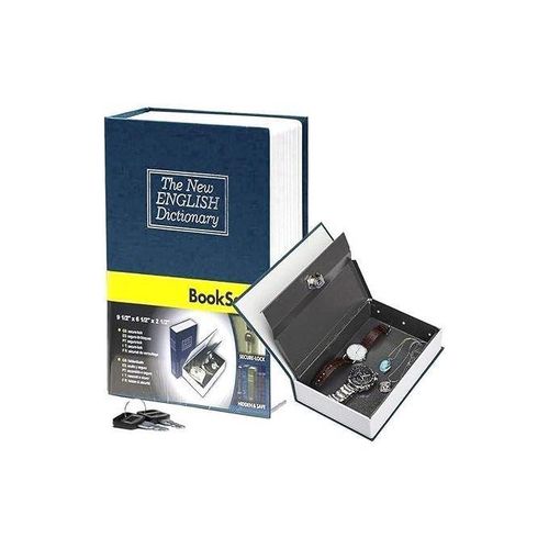 خزنة مخفية على شكل كتاب بنظام قفل مفتاح - صندوق آمن للنقود بمفتاحين