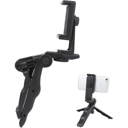 Mini Trépied Pliant Portable pour Perche à Selfie Support Réglable Stabilisateur de Bureau stabilisateur de vis de 1/4 ''pour la caméra de téléphone portable GoPro Clip de support de téléphone portable de 360 °