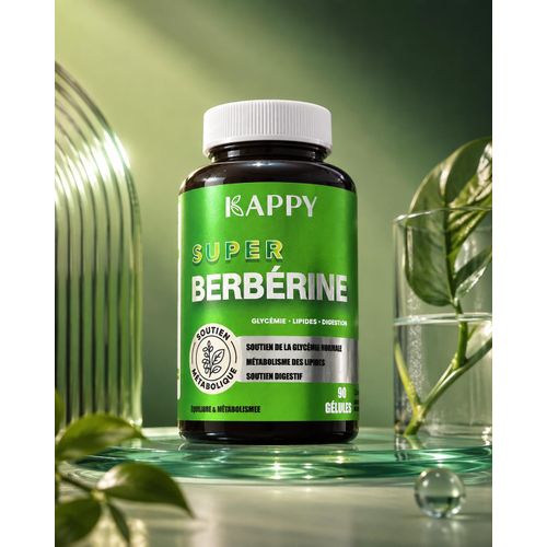 KAPPY Super Berbérine – Glycémie, Métabolisme des Lipides & Digestion – 90 Gélules