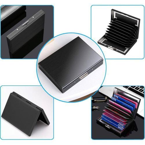 Porte-Carte Métallique Noir Élégant