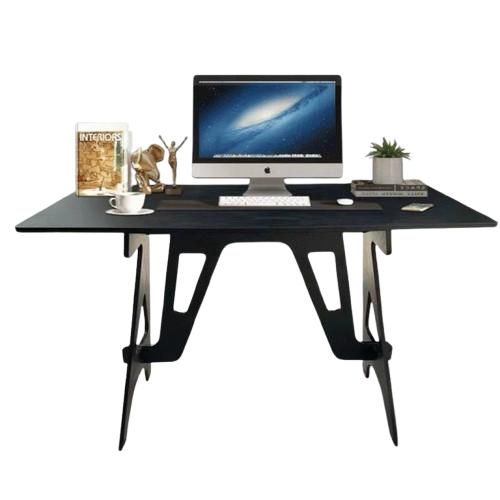 Bureau d'Ordinateur Moderne - Table de Travail et d'Étude Ergonomique - Design Élégant et Robuste - 120 x 60 x 80 cm - Noir