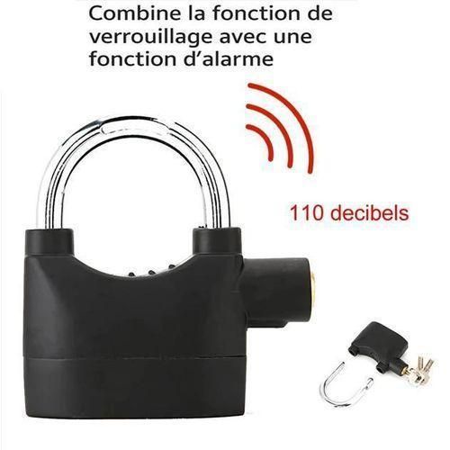 قفل فولاذي مقسّى مع صفارة إنذار 110 ديسيبل