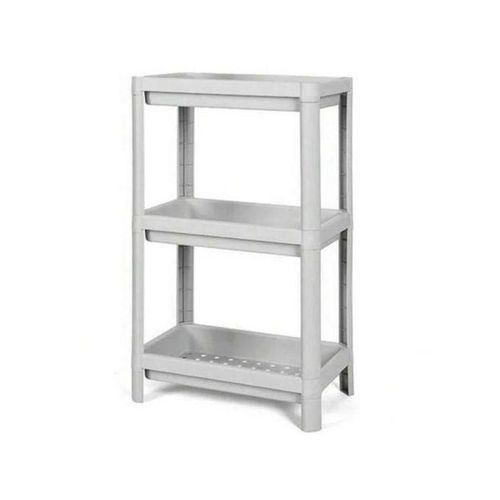 رف رائع باللون الرمادي للتخزين الاستثنائي والعَملي، 3 مستويات