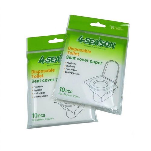 Lot de 2 Paquets de 10 Pieces Couvre Siege de Toilette Jetable en Papier Biodegradable Jetable dans Toilettes Format Poche pour Voyage Toilettes Publiques Hopital Hotel Restaurant Maternite Protection Hygienique Individuelle Cuvette WC Unisexe