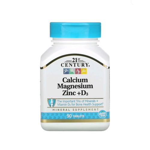Calcium Magnésium Zinc + D3, 90 Comprimés