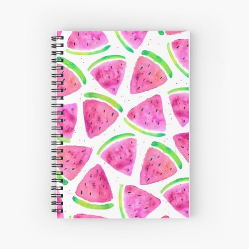Cute Watercolour Watermelons Spiral Notebook Bloc note