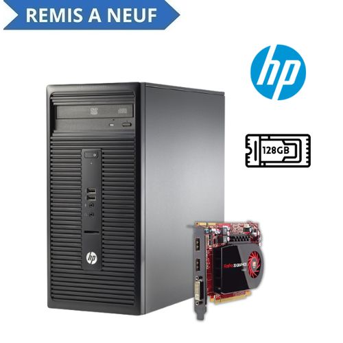 Prodesk 280 G1 MT Intel Core i5-4590s I 8Gb Ram I 128GB SSD I AMD V4900 I Remis à Neuf