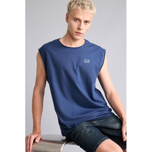 Débardeur Coupe boxy Homme Bleu marine