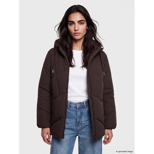 Manteau matelassé à capuche pour femme