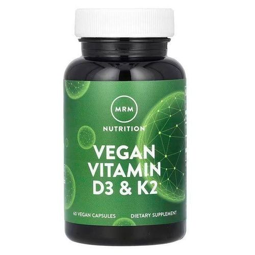 Vitamines D3 et K2 vegetariennes -- Vegan -- 2500 UI -- 60 capsules veg