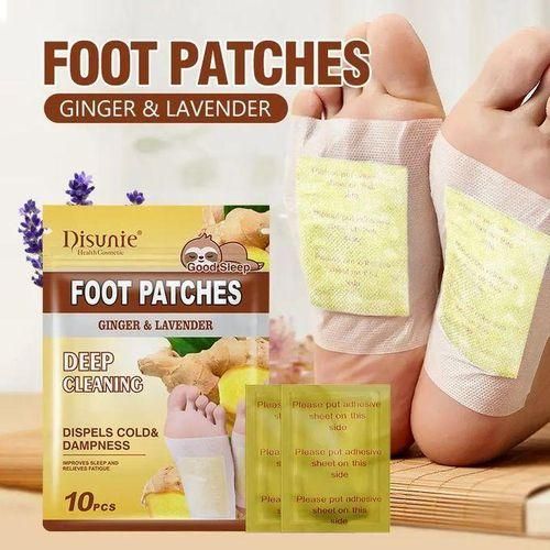 Patchs Détox pour Pieds au Gingembre, Soulagement du Stress, Sommeil Profond et Bien-Être, 10Pcs