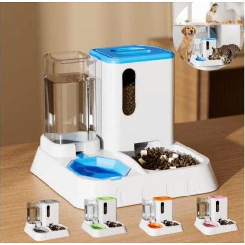 Distributeur Automatique Bleu – Nourriture et Eau pour Chats & Chiens